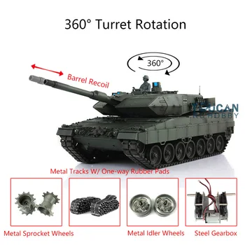1/16 HENG LONG 7.0 Leopard2A6 RC Tank 3889 Barrel Recoil Metal Track Remoted Panzer Toys для мальчиков TH17612-SMT4