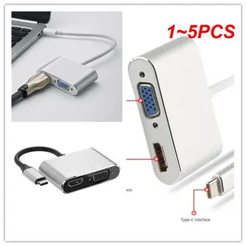 1 ~ 5 шт. Type-C на HDMI-совместимый VGA USB C 3.0 PD Адаптер Док-концентратор для Macbook S20 Dex для