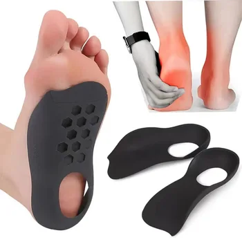 1 пара невидимый плоскостопие Поддержка свода стопы Подошвенный фасциит Стельки Вставки Обувь O/X Нога Ортопедические стельки Коррекция ног