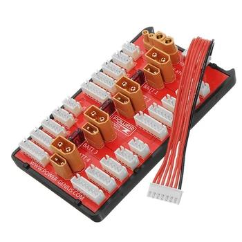 1 шт. 2-в-1 XT30 XT60 Плата для параллельной зарядки Красная пластиковая опора 4 упаковки Батарея 2-6S Lipo для моделей RC Мультикоптер Часть