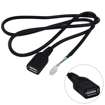 1 шт. 4-контактный разъем USB-удлинитель кабель адаптер черный ABS Универсальное авто радио стерео автомобильная электроника адаптеры розетки аксессуары