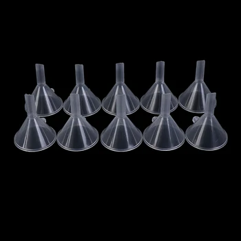 10 шт. прозрачные мини-воронки маленькие пластиковые бутылки с бутылочным горлышком упаковочный инструмент