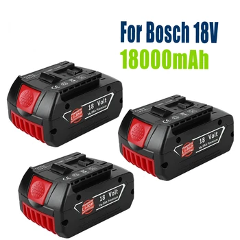 100% оригинальный аккумулятор 18V18000mAh для Bosch 18V18.0Ah Резервная батарея Портативная замена BAT609 + зарядное устройство 3A