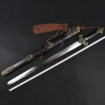 104 см средневековый металлический настоящий меч углеродистая сталь дракон и феникс дом охрана и изгнание меч ретро ретро ремесло несущий меч