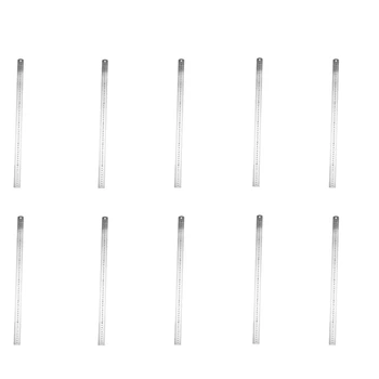 10X Нержавеющая сталь Двусторонняя измерительная линейка с прямым краем 60 см / 24 дюйма, серебристый