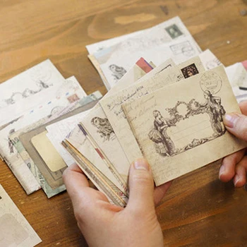 12 шт./лот 12 дизайнов бумажный конверт симпатичные мини-конверты винтаж европейский стиль