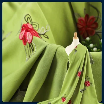 160x50 см Зеленый Свежий CEY Плоская вышивка Хлопковая ткань Детская одежда Фотография Фон Одежда Ручная работа Ткань DIY
