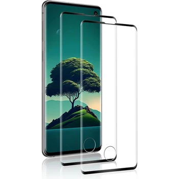 2/4 штуки закаленного стекла для Samsung Galaxy S10 S20 Plus S21 S22 S23 Plus суперизогнутое стекло для защиты экрана отпечатков пальцев