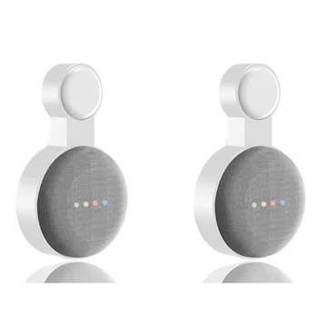 2 шт. Подходит для Google Audio для Google Nest Мини Настенный кронштейн Второе поколение Розетка Подвесной Кронштейн-Белый