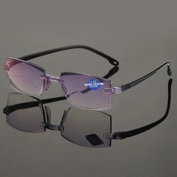2021 Горячие анти-синие прогрессивные дальние и ближние двойные очки для мужчин и женщин очки для чтения Сапфировые очки высокой твердости Очки