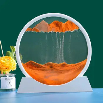 2022 Новый дизайн 7-дюймовый круглый зыбучий песок живопись 3d движущийся песок художественная картина настольные художественные игрушки для украшения домашней гостиной