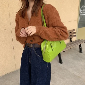 2023 PU кожа женские сумки сумки повседневные сумки модные женские зеленые сумки через плечо