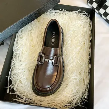 2023 Маленькая кожаная обувь Британская весна и осень Популярная обувь Takuo Lefu Женская обувь