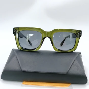 2023 Новые модные женские солнцезащитные очки из ацетата Классические мужские квадратные очки для женщин Мужские элегантные поляризованные очки UV400