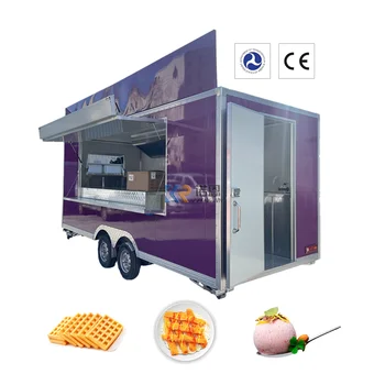 2023 Одобренный CE мобильный фургон для кофе Индивидуальный прицеп для мороженого Тележка для продажи в Европе