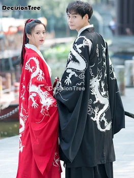 2023 Традиционный китайский улучшенные платья ханьфу костюм сценическое платье женщины мужчины пары восточные фестивальные наряды халаты древний костюм