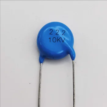 20PCS Высокочастотный синий керамический чип-конденсатор 10 кВ 222K2200pF высоковольтный источник питания керамический диэлектрический конденсатор