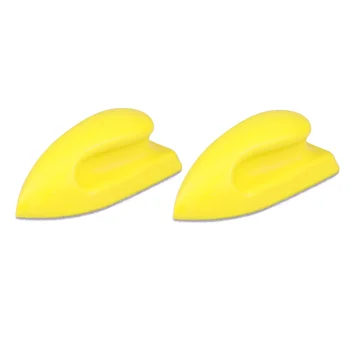 2pcs Щетка для сиденья Нанометровая щетка для чистки салона автомобиля (желтый)
