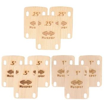 3 шт. Прокладки грифа гитары из массива кленового дерева для болтовых болтов на грифе, форма 0,25,0,5, замена 1 степень