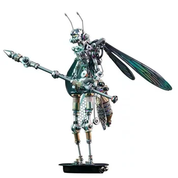 3d металлический вариант насекомые модель набор механический DIY сборка оса копье воин светящаяся модель головоломка игрушки для детей взрослых