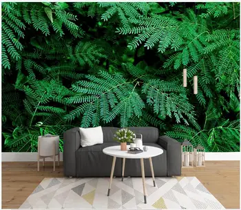 3d фотообои на заказ фотообои современные свежие зеленые листья телевизор фон домашний декор гостиная обои для стен 3 d
