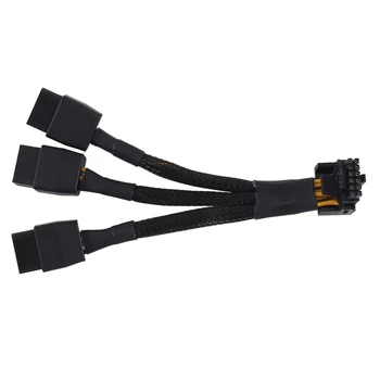 3X8-контактный PCI-E на 16-контактный (12+4) разъем PCI-E 5.0 12VHPWR Угловой кабель под углом 90 градусов Графический процессор серии RTX4090 RTX4080 P8X3 до 16PIN-A