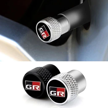 4 шт./комплект автомобильной алюминиевой ступицы колеса Крышка сердечника клапана для Toyota GR Sport Gazoo Racing C-HR RAV4 Mirai Avensis Prado