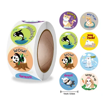  50-500 шт. наклейки мультфильма с животными детские классические наклейки на игрушки наклейки для школьных учителей награды1inch различные игровые наклейки