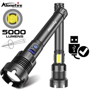 5000 люмен Zoom XHP90 LED Мощный фонарик COB USB Перезаряжаемый открытый фонарик Охота Кемпинг Рыбалка Мощная лампа освещения