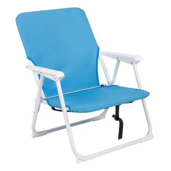 56 * 60 * 63 см Несущий 100 кг Синий пляжный стул из оксфордской ткани с белым железным каркасом