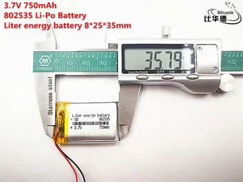 5шт Литровый энергетический аккумулятор Хорошее качество 3,7 В, 750 мАч, 802535 Полимерный литий-ионный / литий-ионный аккумулятор для TOY, POWER BANK, GPS, mp3, mp4