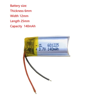 601225 Литий-полимерные батареи 140 мАч Литий-полимерный блок 3,7 В для гарнитуры Bluetooth, интеллектуального ношения, чтения пера
