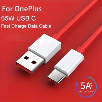 65 Вт 5 А USB на тип C Быстрая зарядка Кабель для передачи данных для OnePlus 9 9R N10 CE 2 5G Warp Charge 10 Pro 9RT 8 7Pro 7t 7t 6t USB C Зарядка