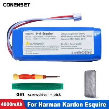 7,4 В 4000 мАч MLP713287-2S2P HK12 Сменный аккумулятор для Harman Kardon Esquire Bluetooth Speaker Бесплатные инструменты
