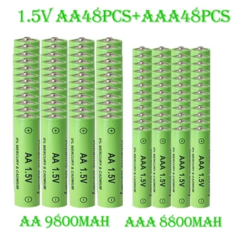 AA + AAA Аккумуляторная батарея AA1.5V9800mAh / 1.5VAAA 8800 мАч Щелочная батарея Пульт дистанционного управления Компьютерная бритва Заменить Ni-MH Батарея