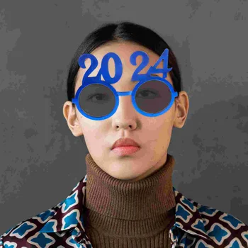 Aboofan 2024 Очки С Новым годом Очки Пластиковый номер Очки Выпускной Фотобудка Реквизит Вечеринка Украшение Компания