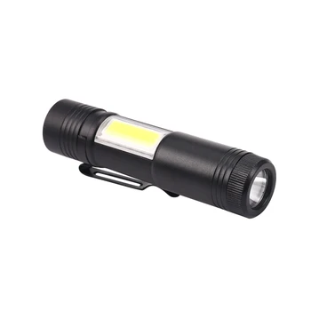 AFBC Новый мини портативный алюминиевый светодиодный фонарик Q5 XPE и COB Рабочий фонарь Мощный фонарик для ручки Лампа 4 режима использования 14500 или AA