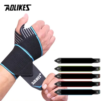 AOLIKES 1 пара бандажей на запястье с поддержкой большого пальца компрессионные ремни для тренировок, гимнастики, тяжелой атлетики, мужчин, женщин