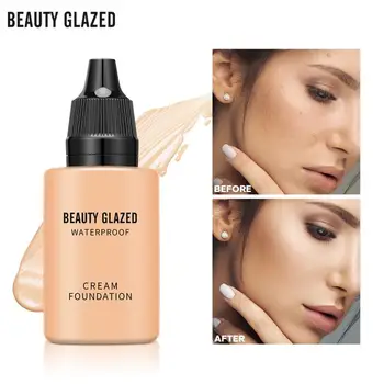 Beauty Glazed Matte Liquid Foundation Водонепроницаемый консилер с полным покрытием Отбеливающий крем для макияжа лица Косметика для женщин