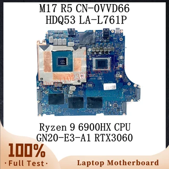 CN-0VVD66 0VVD66 VVD66 с процессором Ryzen 9 6900HX для материнской платы ноутбука DELL M17 R5 HDQ53 LA-L761P GN20-E3-A1 RTX3060 100% протестирован в норме