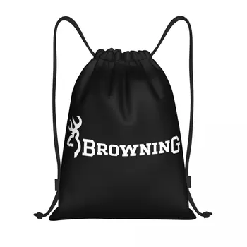  Custom Browning Logo Кулиска Рюкзак Сумки Женщины Мужчины Легкое Оружие Тренажерный зал Спорт Рюкзак Мешки для путешествий
