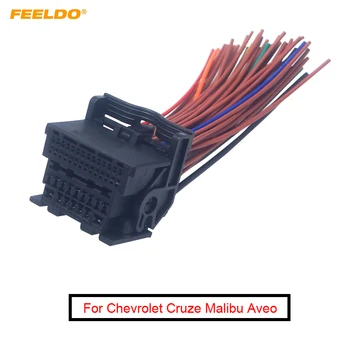 FEELDO 1PC Автомагнитола Аудио 44-контактный адаптер жгута проводов для Chevrolet Cruze Malibu Aveo ISO CD/DVD Стерео Установочный кабель