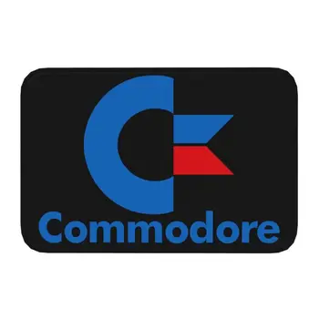 Gamer Commodore Компьютерный логотип Ретро Круто Весело Входная дверь Коврик Добро пожаловать Впитывающий Geek Nerd Дверной коврик Балконный коврик Коврик Коврик для ног