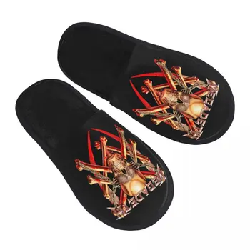 Heavy Metal Rock Megadeths Skull Гостевые тапочки для спа женщин Custom Print House Slipper