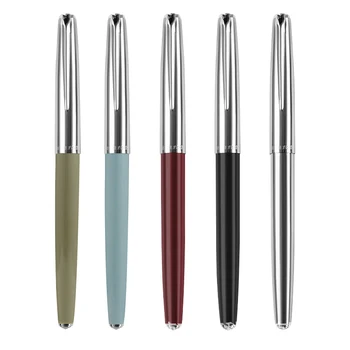 Hero 100 14-каратное золото перо перьевая ручка металлическая полустальная многоцветная для выбора чернильная ручка тонкое наконечник 0,5 мм финансовый писательский подарочный набор