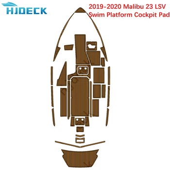Hjdeck Аксессуары для лодки Подушка, совместимая с 2019-2020 Malibu 23 LSV Плавательная платформа Кокпит Лодка EVA Искусственный тик Настил Коврик