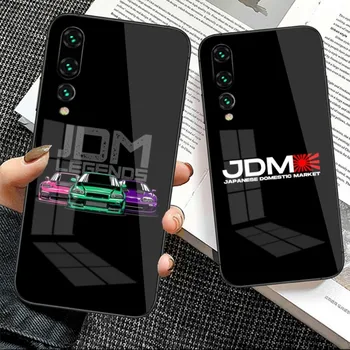 JDM Smart Чехол для мобильного телефона для Huawei P50 P40 P30 P20 Pro Mate 40 30 20 Pro Nova 9 8 7 PC Стеклянный чехол для телефона Funda