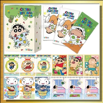 Kawaii Crayon Shin-chan Cards VOL.2 Kasukabe School Anime Collection Card Настольная игра Игрушка Mistery Box Подарки на день рождения для детей