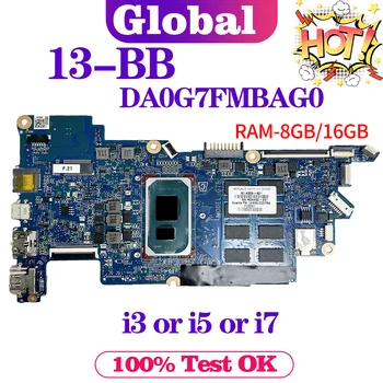 KEFU DA0G7FMBAG0 Материнская плата для HP 13-BB M14309-601 M14309-001 Материнская плата ноутбука i3 i5 i7 11-го поколения 8 ГБ / 16 ГБ ОЗУ