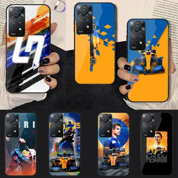 Lando Norris F1 racing Чехол для телефона из закаленного стекла для Xiaomi Redmi Note 7 8 9 10 11 12 S Pro Plus 5G 9C 10C K60
